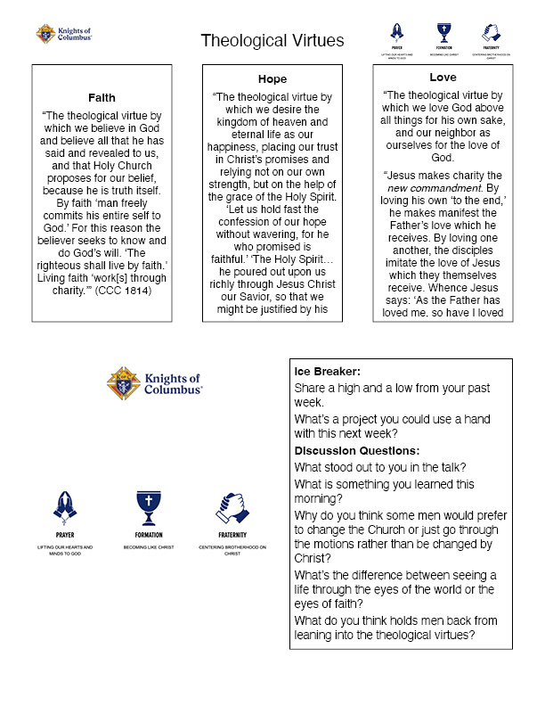 Theological Virtues - Acts of Faith, Hope, and Love Theological Virtues - Acts of Faith, Hope, and Love